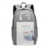 E6878 - KONO GLOW IN THE DARK WATERPROOF BACKPACK GREY